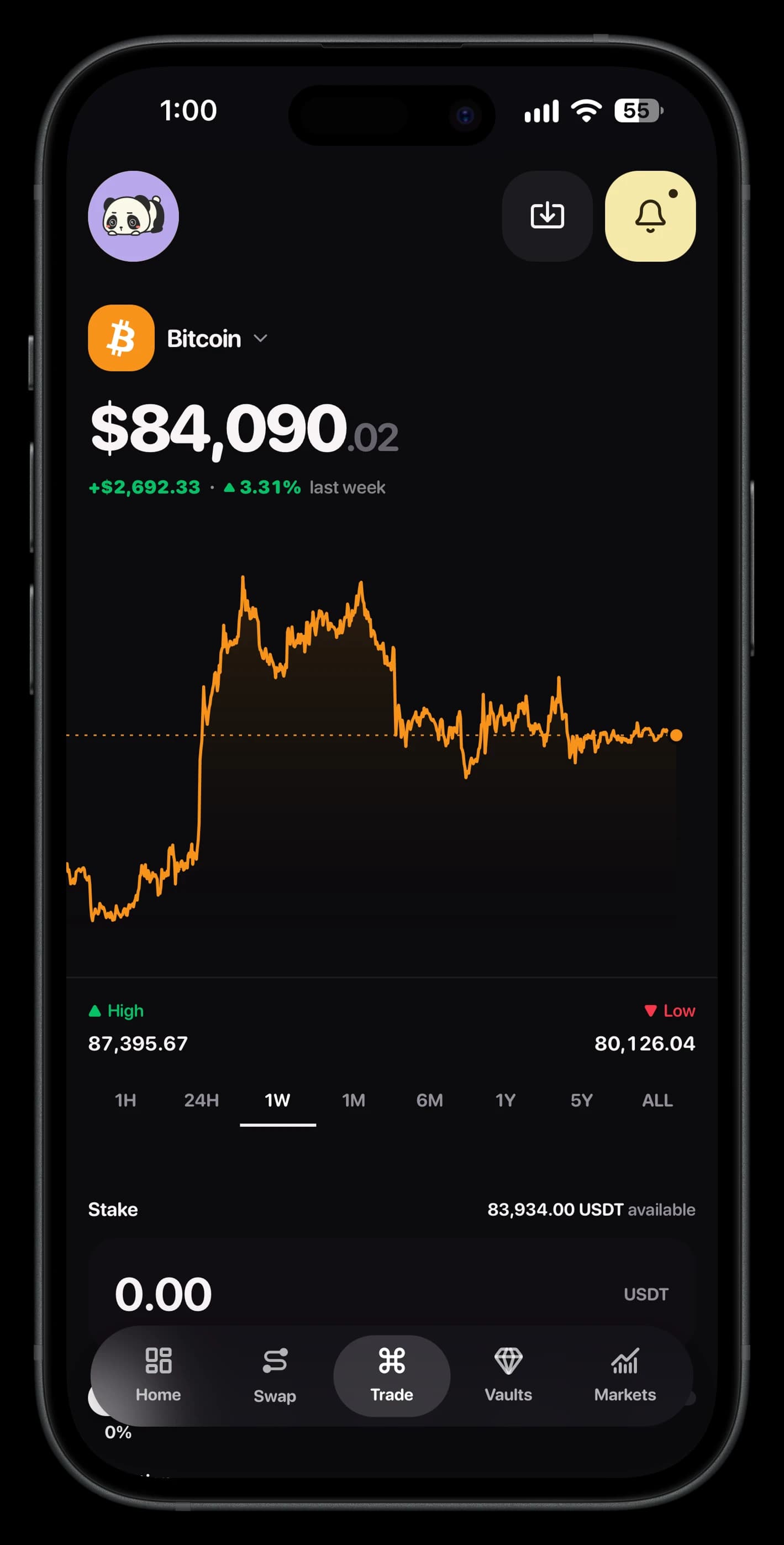 Bitora app on iPhone — preview 2