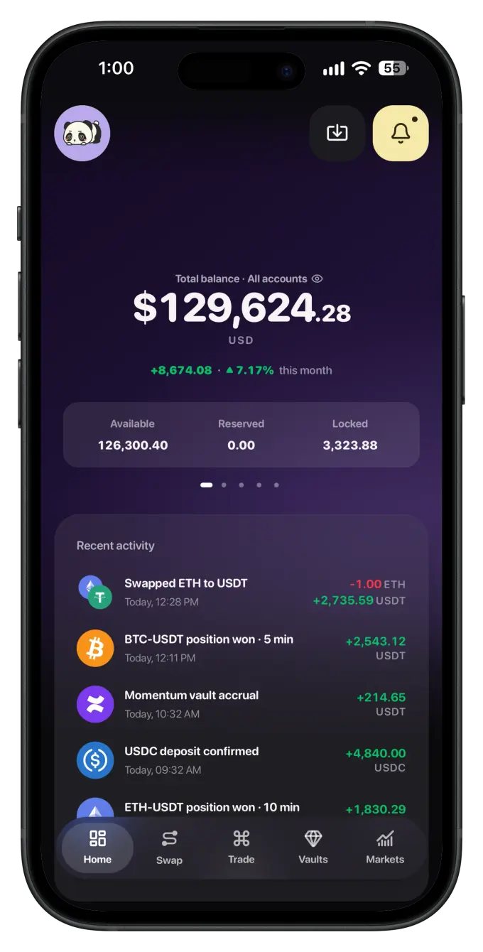 Bitora app on iPhone — preview 1